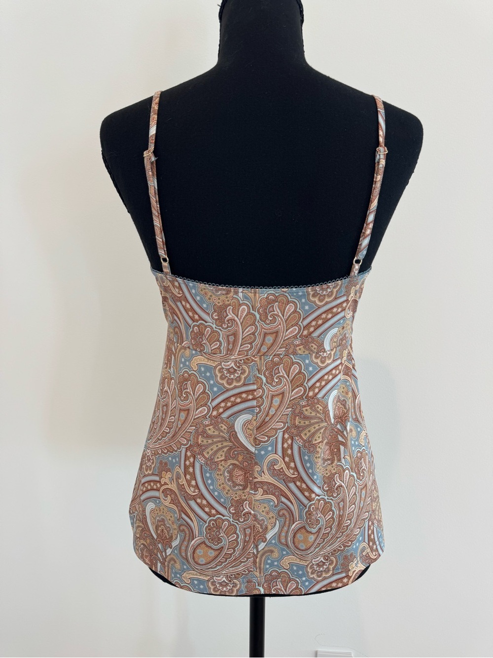 NWOT Zimmermann AU 1/ US Small Paisley Lace-Up Ruffle Blouse in Gold and blues - Picture 15 of 15